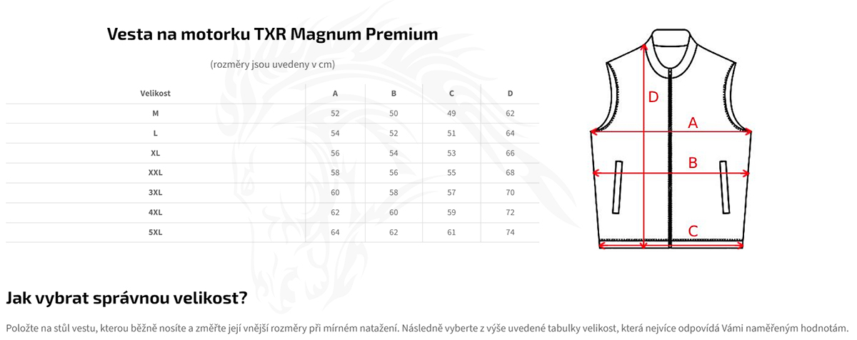 TXR Kožená vesta na motorku Magnum Premium S